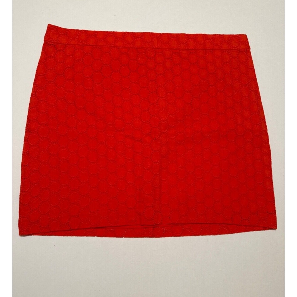 Gap 100% Cotton Skirt Orange Eyelet Women's 8 NWT